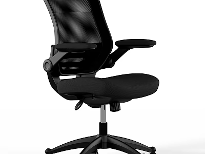 Modern Office Desk And Chair Set With Ergonomic Mesh Back And Adjustable Features 3d model