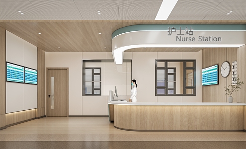 Modern Nurse Station 3d model