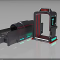 Modern Security Gate and Luggage Scanner Equipment with Advanced Detection Features 3d model