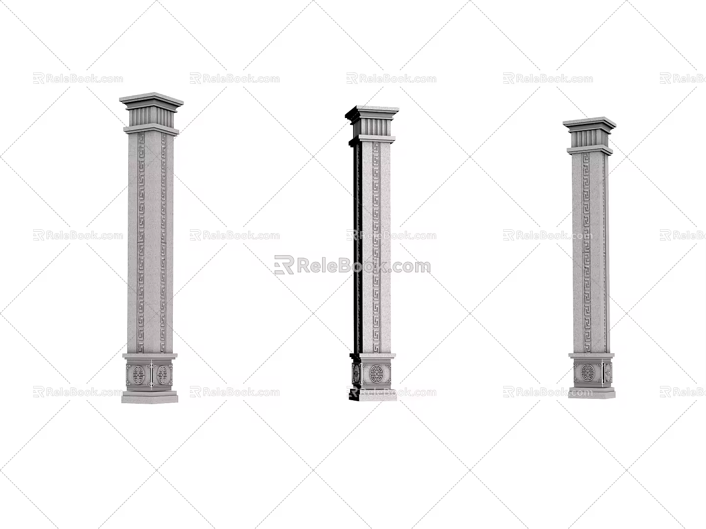 Constructing Chinese-style Back-to-Word Pattern 3d model