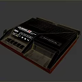 Champion Retro Computer Device Featuring Black Red Design And Control Panel 3d model