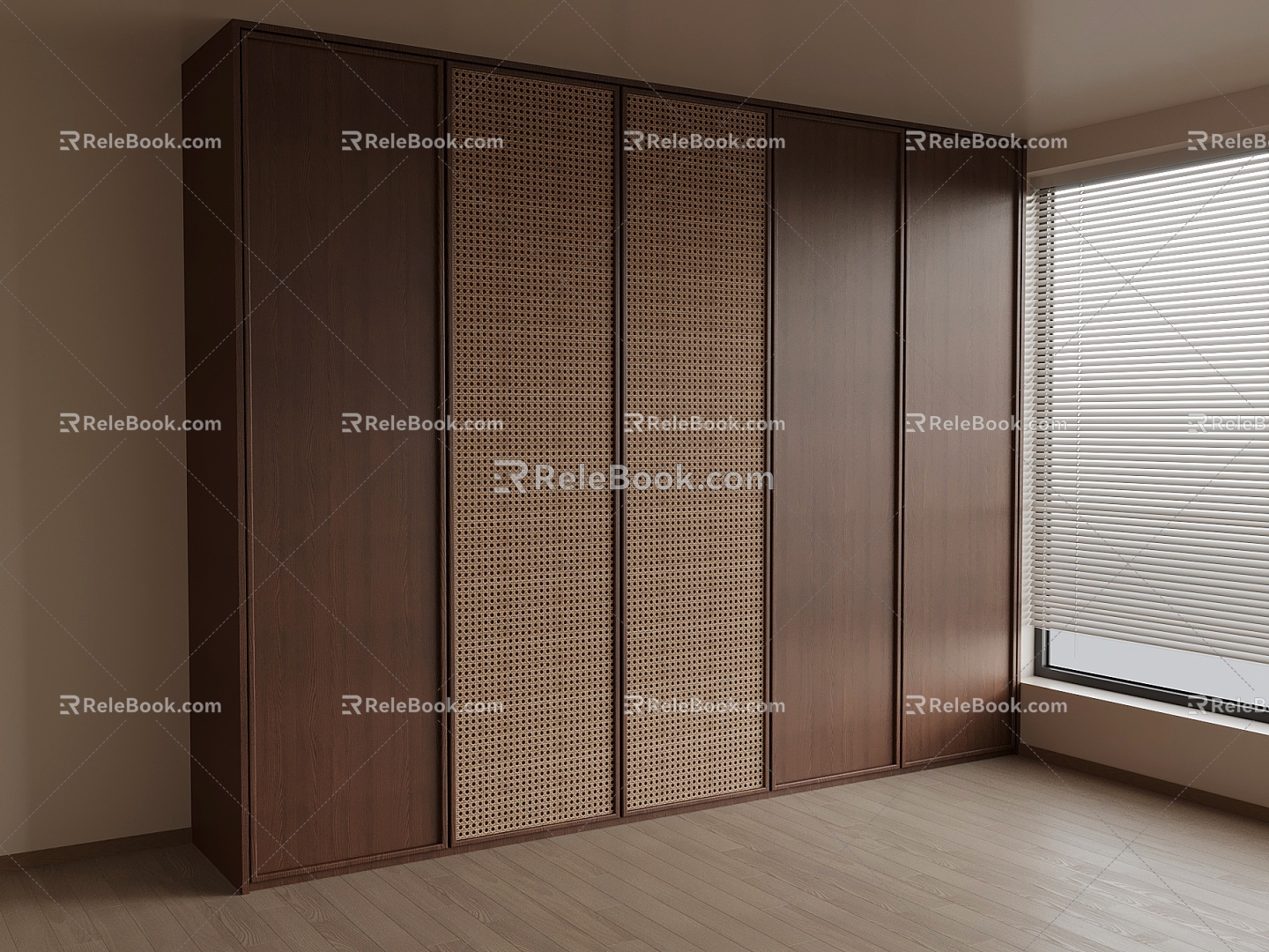 03 new Chinese wardrobe wardrobe 3d model