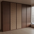 03 new Chinese wardrobe wardrobe 3d model