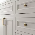 Bathroom Vanity Cabinet With Double Sink White Design Brass Faucets And Mirrors Above
