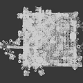 Creative Building Blocks Forest Scene With Trees Stream Flowers And Green Leaves