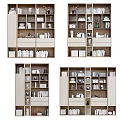 Modern Bookcase Design With Layered Shelves Books Decorative Frames And Plants