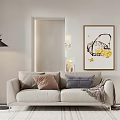 Modern double sofa 3d model