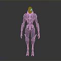 Futuristic Sci Fi Character With Metallic Armor And Blue Accents