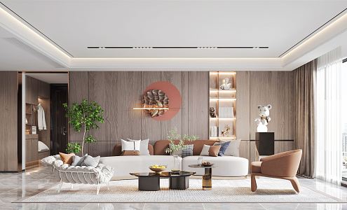 modern living room 3d model