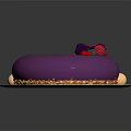 Purple Ring Cake Topped With Fresh Berries And Golden Layered Base