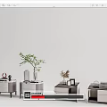 Modern bedside table 3d model
