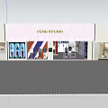 FENG STUDIO Mall Fashion Store With Clothing Display Mannequins And Window Showcases
