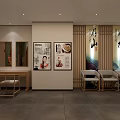 Chinese Style Beauty Hair Salon With Wooden Furniture Scalp Care And Reception Area