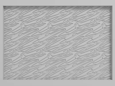 Gray Textured Background Wall Design With Repeating Wavy Line Patterns 3d model