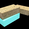 Functional Vehicle Equipped With Straw Material Blocks And Light Blue Base