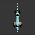 Turquoise Wolf Like Animal Toy With Golden And Black Mechanical Parts Design