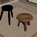 Solid Wood Stool Round Stool Stool Solid Wood Stool Tea Stool Wood Stool Wood Stool Old Wood 3d model