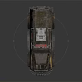 Military Vehicle With Camouflage Exterior Roof Warning Lights Rugged Design And Large Tires