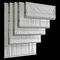 Stylish Roman Curtains In Neutral Gray Tones With Textured Fabric Design Styles