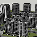 Modern Residential Entrance Design Featuring Metal Gate Perimeter Wall And High Rise Background