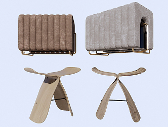 Modern sofa stool 3d model