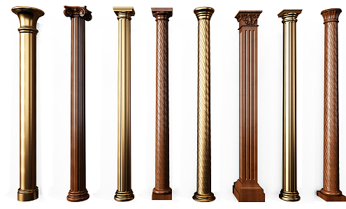 European Roman Column Roman Column Combination 3d model