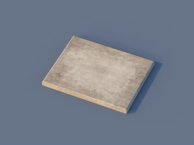 Artisan Sculpture Carving On Rectangular Stone Slab With Textured Surface Against Gray Background 3d model