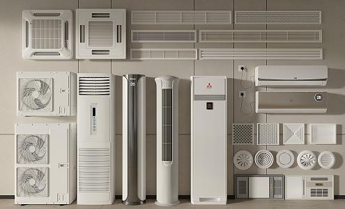 modern air conditioning 3d model