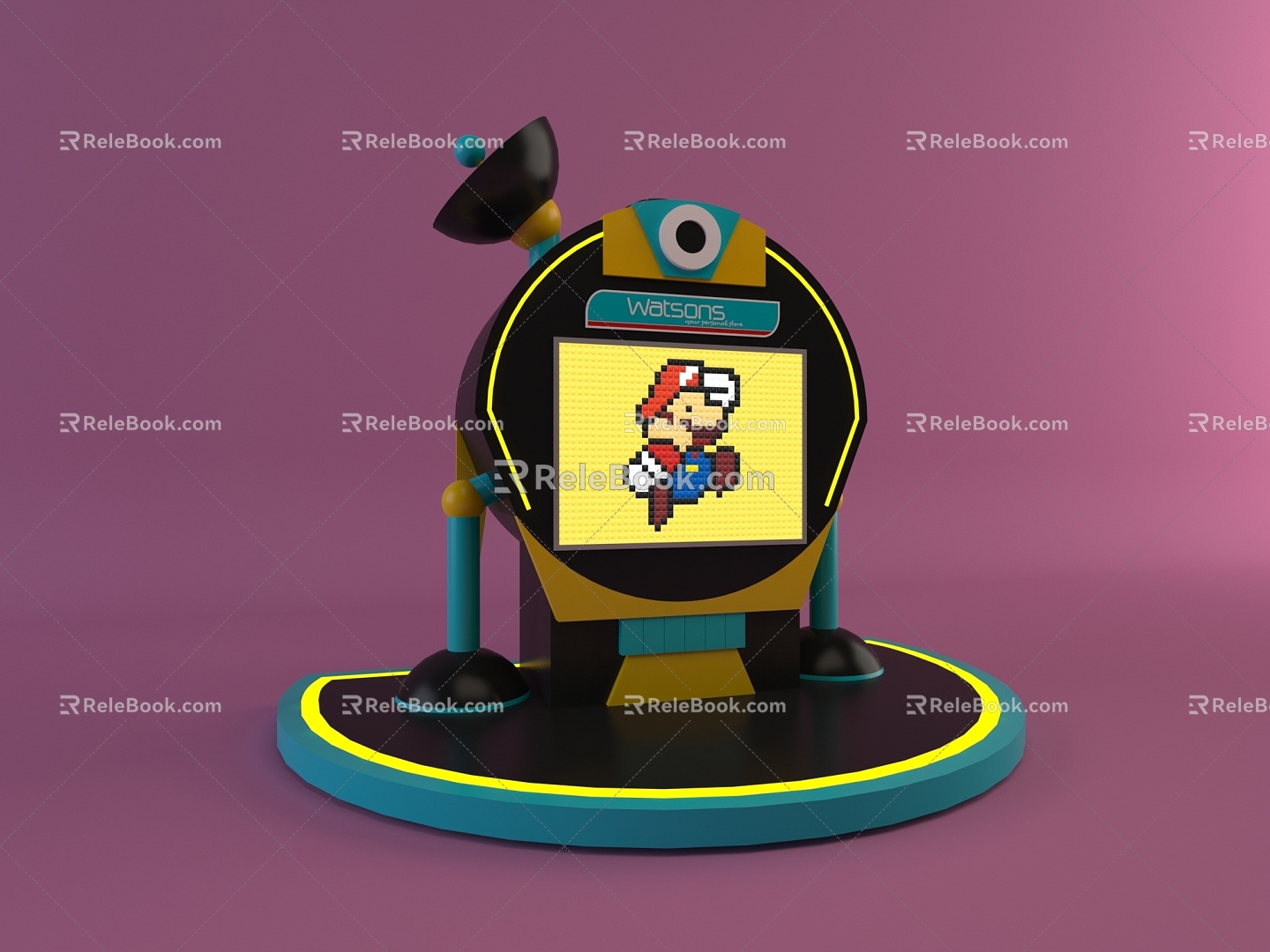 Mario Meichen Robot Meichen Display Screen Meichen Activity Meichen Radar Meichen Interactive Meichen Pin Point 3d model