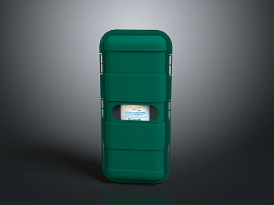Green Storage Furniture With Lockable Latches Hard Shell Design And Front Label Compartment 3d model