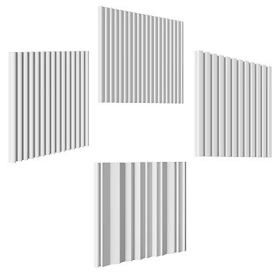 Contemporary Wall Panels With Vertical Lines And Textured Patterns For Interior Design 3d model