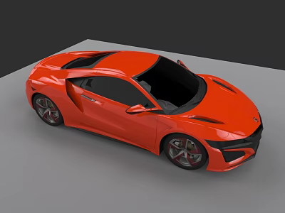 Orange Sports Car With Sleek Design Black Roof And Alloy Wheels Modern Exterior 3d model