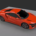 Orange Sports Car With Sleek Design Black Roof And Alloy Wheels Modern Exterior