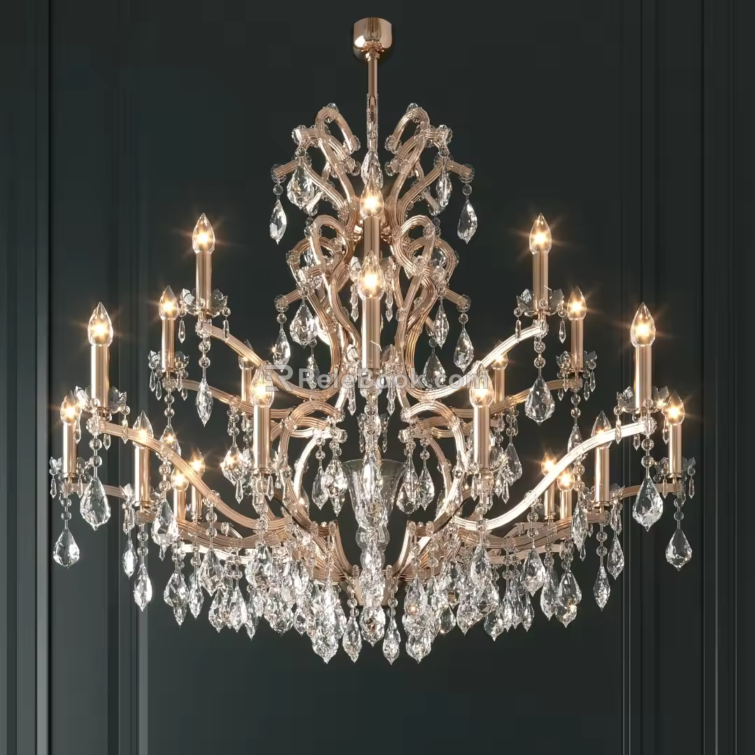 Crystal chandelier 3d model