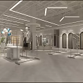 Modern Self Service Warehouse Clothing Store With Window Display And Racks