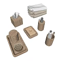 Marble Bathroom Accessories Set With Tissue Box Towels Soap Dish And Lotion Dispenser