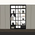 Bookcase Bookshelf Display Cabinet Book Ornaments Multifunctional Decorative Cabinet Combination Bookcase Open Bookcase 3d model