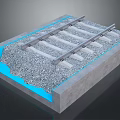 Railway Track Structure With Concrete Base Sleepers Gravel Ballast And Design