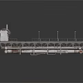 Large Industrial Metal Platform Structure With Rustic Surface Railings And Pipes