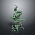 Green Mobile Military Radar Equipment With Wheeled Platform And Antenna Structure
