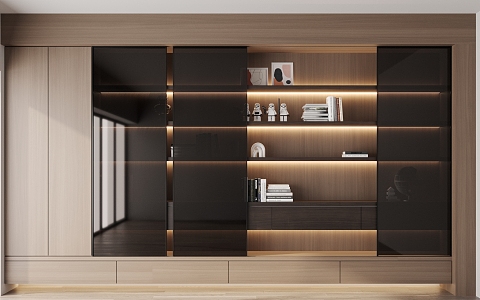 Modern bookcase 3d model