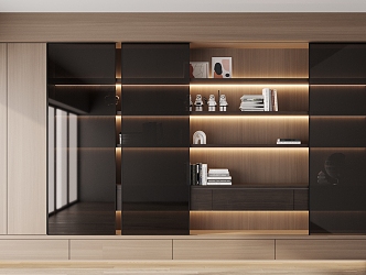 Modern bookcase 3d model