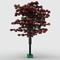 Lego toy tree big tree maple forest greenery 3d model