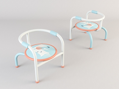 Modern cartoon children's chair 3d model