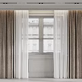 Elegant Dark And White Thick Sheer Curtains For Window Interior Design