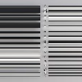 Horizontal Arrangement Of Silver Black Metal Strips With Multiple Columns