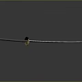 Katana Weapon With Black Handle Silver Sharp Blade And Metal Ornament On Dark Background