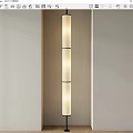 Modern Minimalist Floor Lamp With Cylindrical Segmented Linen Shade For Home Interior