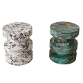 Modern Round Stool Side Corner 3d model