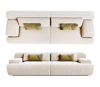 Modern Ligne Roset double sofa 3d model